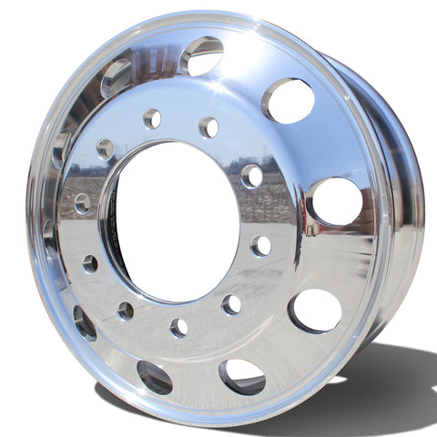 22.5 Northstar Mirror Polished Both Sides 2019-Present Dodge Ram 3500 DRW 6 Wheels With 8 To 10 Lug Adapter Kit