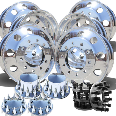 22.5 Northstar Wheels w/ 8 to 10 Lug Adapter Kit (Ford F350 1998-2004)