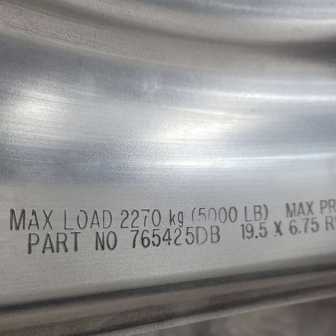 19.5x6.75 Alcoa 8x275mm Hub Pilot High Polished Both Sides (returned item)