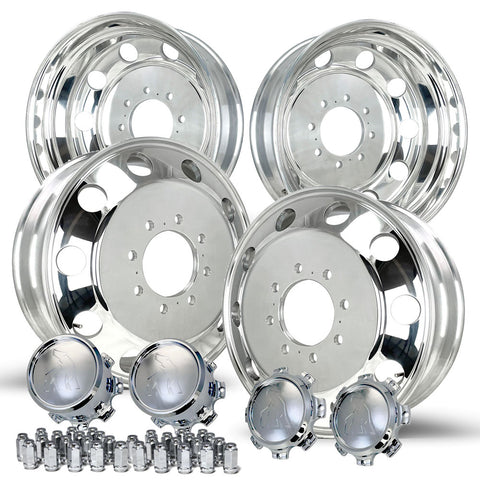 22.5 Aluminum Mirror Polished Chevy/GMC 3500 Wheel Kit (8x210mm)