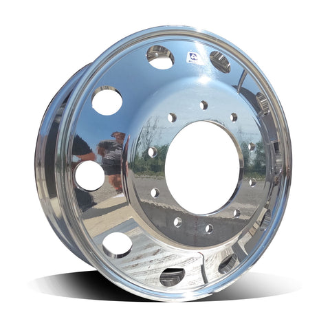 19.5x6.00 Alcoa High Polished Both Sides 10x225mm Ford F450 & F550 / Ram 4500 & 5500