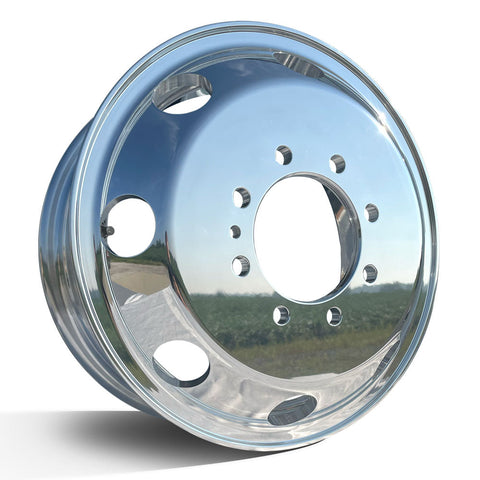 16x6.00 Northstar 8x6.5" Bolt Circle 4.77" Center Bore Mirror Finish Both Sides Ram/Trailer (9/16 or M14)