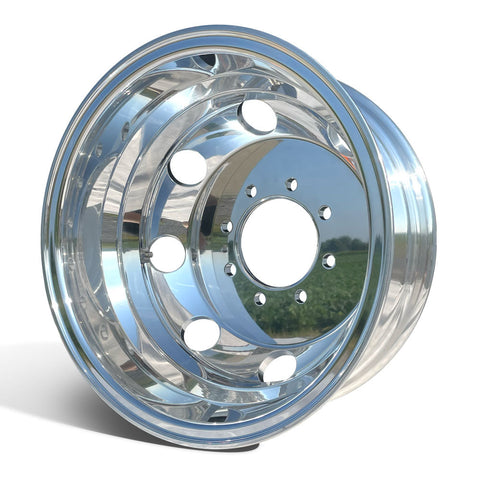 16x6.00 Northstar 8x6.5" Bolt Circle 4.77" Center Bore Mirror Finish Both Sides Ram/Trailer (9/16 or M14)