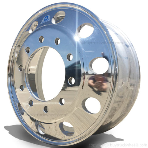 22.5 Alcoa High Polished Aluminum Truck Wheel 882671 Front Steer