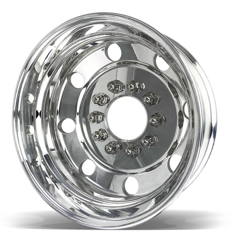 19.5x6.00 Northstar 10x7.25" Hub Pilot Mirror Polished Both Sides Kit (Chevy/GMC 3500HD 1996-2005)