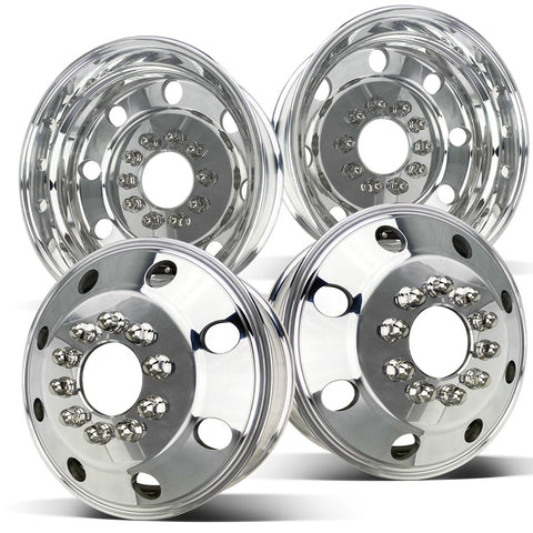 19.5x6.00 Northstar 10x7.25" Hub Pilot Mirror Polished Both Sides Kit (Chevy/GMC 3500HD 1996-2005)