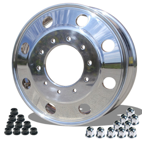 19.5x6.00 Northstar 10x7.25" Hub Pilot Mirror Polished Both Sides Kit (Chevy/GMC 3500HD 1996-2005)