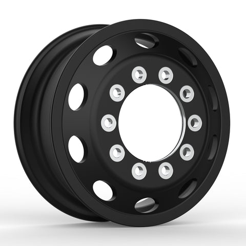 22.5x8.25 NORTHSTAR 10X285MM HUB PILOT "SATURN" BLACK FRONT