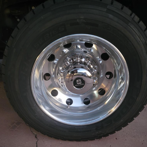 19.5x6.00 Alcoa Dura-Bright 2012-Present Dodge Ram 4500/5500 DRW 10x225mm 6 Wheel Kit