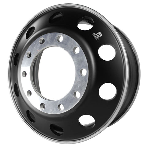 22.5x8.25 Alcoa Dura-Black™ Aluminum 10x285mm Hub Pilot