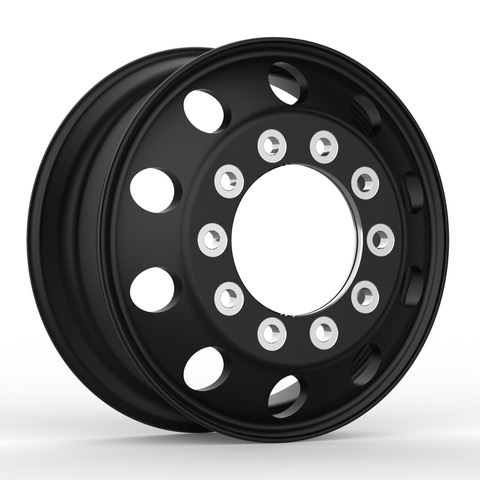 22.5x8.25 NORTHSTAR 10X285MM HUB PILOT "LUNAR" BLACK FRONT