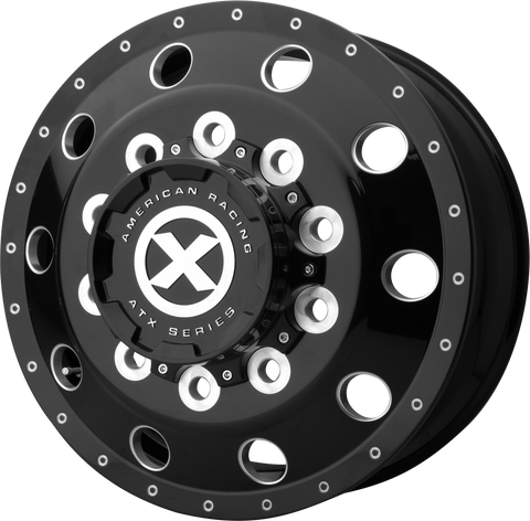 22.5X8.25 ATX 10X285MM HUB PILOT BLACK "TREX" FRONT