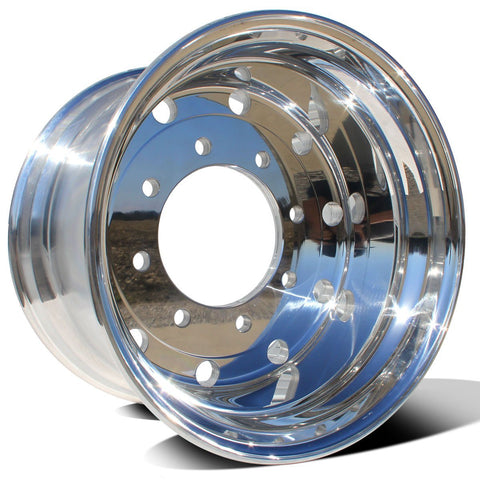 22.5x14.00 Super-Single Northstar Mirror Polished Chevy Silverado 4500HD/5500HD Wheel Kit (33mm)