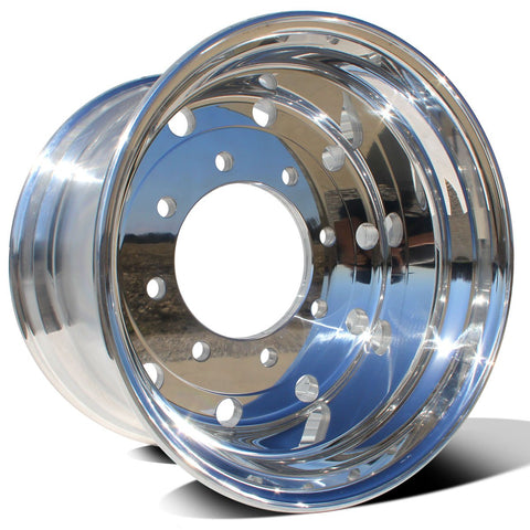 22.5x14.00 Super-Single Northstar Mirror Polished Chevy 4500/5500 Wheel Kit (8x275)