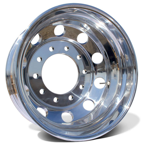 24" Polished Aluminum Wheels w/ Adapter Kit and Chrome Caps (Chevy/GMC 3500 DRW 2001-2010)