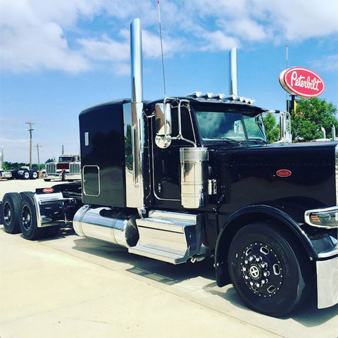 Custom Black Oval Aluminum Semi Truck Wheel