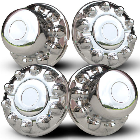 ABS Chrome Hub Cover Set for 10 on 225mm Ford/Ram