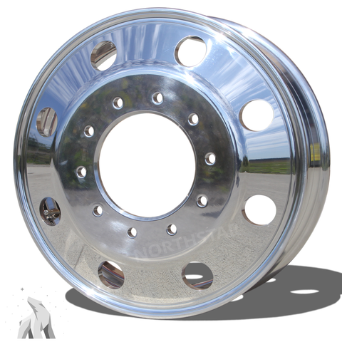 19.5 Northstar Mirror Polished Both Sides 2012-Present Dodge Ram 4500/5500 DRW 10x225mm 4 Wheel Kit