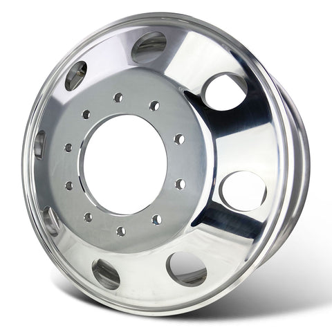 19.5x6.75 Northstar Mirror Polished Dodge Ram 4500/5500 (2012-Present) & Ford F450/F550 (2005-Present) 10x225mm 6 Wheel Kit