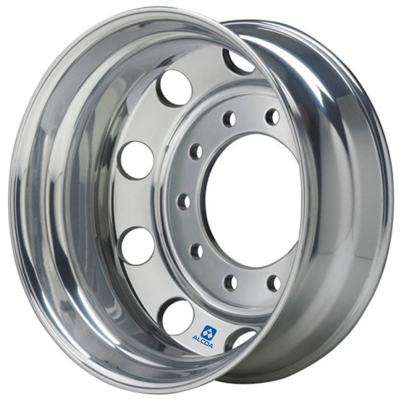 19.5x7.5 Hub Piloted Alcoa Wheel-Polished In (Drive/Trailer)