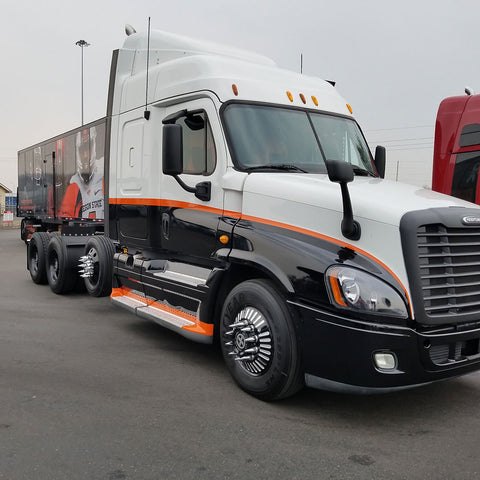 Black Aluminum Truck Wheels with Spike Lug Covers