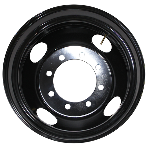 Rear View 22.5x7.50 Jantsa 8x275mm Hub Pilot 4 Hand Hole Black Steel