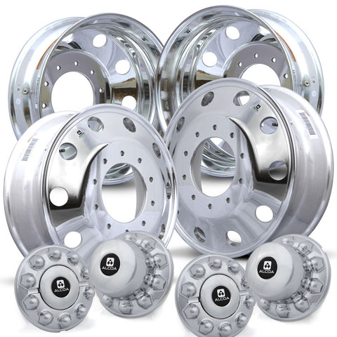 Alcoa 19.5 DuraBright Ford F450/F550 4 Wheel Kit (2005 & Newer 10 Lug)