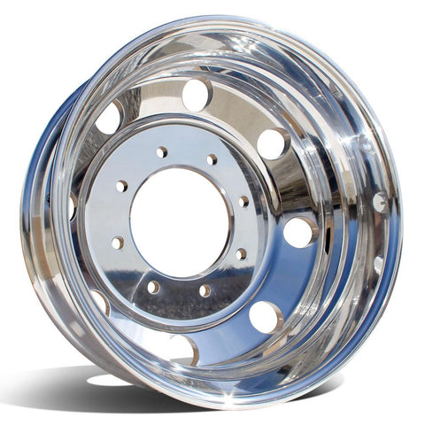 19.5x6.00 Northstar Mirror Polished Both Sides 1998-2004 Ford F450/F550 8x225mm 4 Wheel Kit