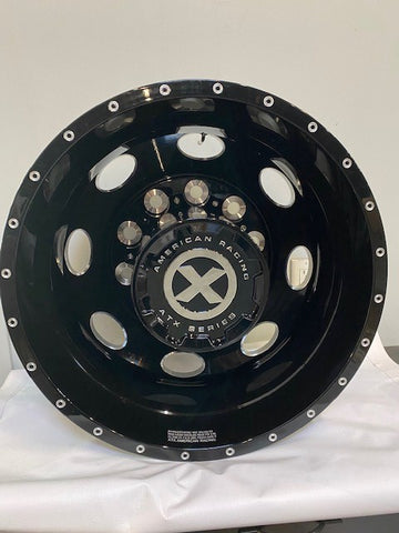 22.5X8.25 ATX 10X285MM HUB PILOT GLOSS BLACK "LEFT LANE" REAR OUTER