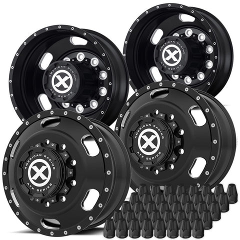 24.5 Black Aluminum "Indy" Wheel Kit