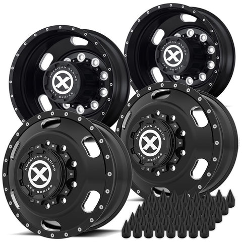 24.5 Black Aluminum "Indy" Wheel Kit