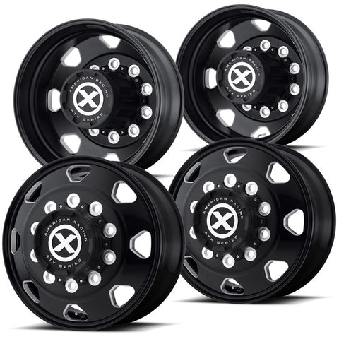 24.5 Black Aluminum "Octane" Wheel Kit