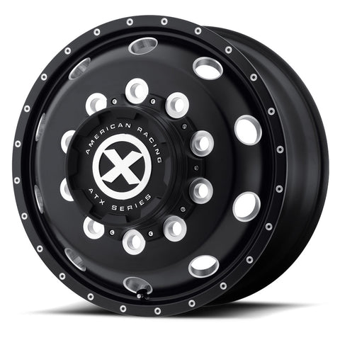 24.5X8.25 ATX 10X285MM HUB PILOT BLACK "TREX" FRONT