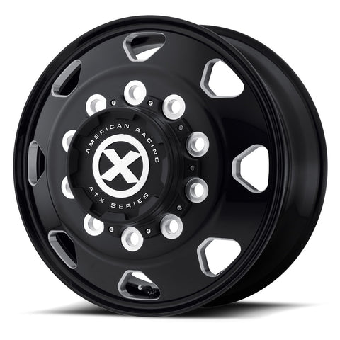 24.5X8.25 ATX 10X285MM HUB PILOT BLACK "OCTANE" FRONT