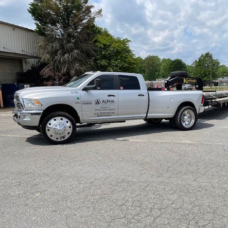 24" Mirror Polished Both Sides 1994-2018 Dodge Ram 3500 DRW 10x285.75 6 Wheels With Chrome Caps And Adapter Kit